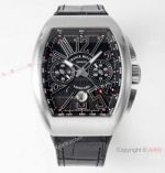 Swiss Grade 1:1 Replica Franck Muller Vanguard Classical Chronograph SS Black Dial Watch Seagull 7750 Chronograph